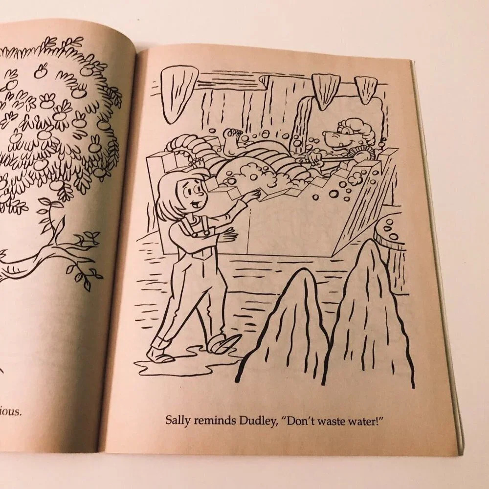Vintage 1995 The  Adventures of Dudley The Dragon Coloring and Activity Books - Picture 15 of 16
